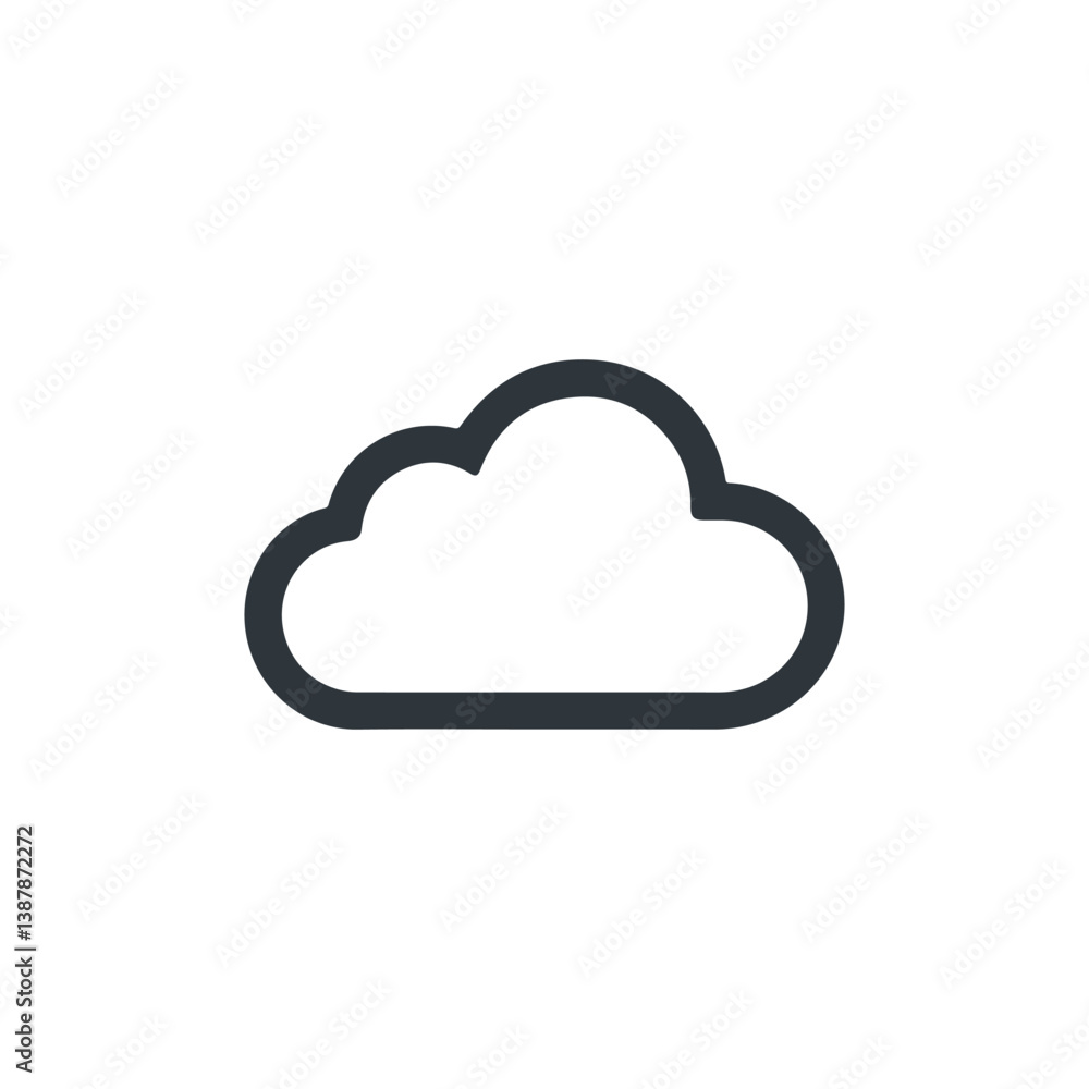 cloud computing icon vector symbol isolated on white background cloud computing icon vector symbol isolated on white background