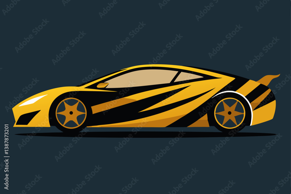 Fototapeta premium vector illustration of a sports car