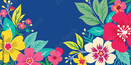 Floral background with free space for text