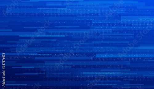 Blue Binary Data Software Programming Code Vector Background visualizing random machine code structured digital data matrix emphasizing technology processing efficiency cybersecurity