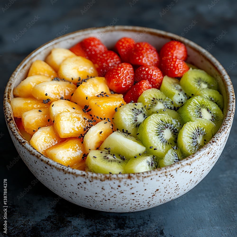 Assorted Fresh Fruits in a Bowl for Healthy Breakfast or Snack Options Assorted Fresh Fruits in a Bowl for Healthy Breakfast or Snack Options