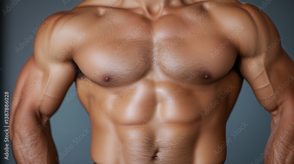 Muscled torso, toned physique Muscled torso, toned physique
