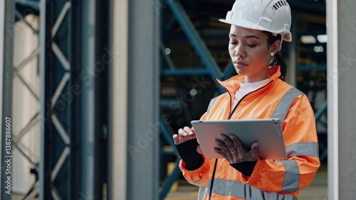 The Construction Worker with Tablet