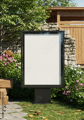 blank billboard on the wall mockup