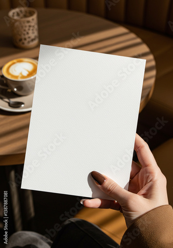 woman writing in paper mockup