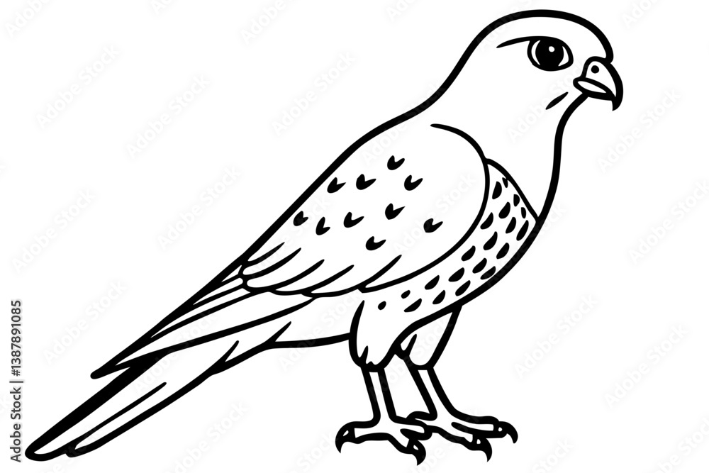 Kestrel Minimalist Line Art Kestrel Minimalist Line Art