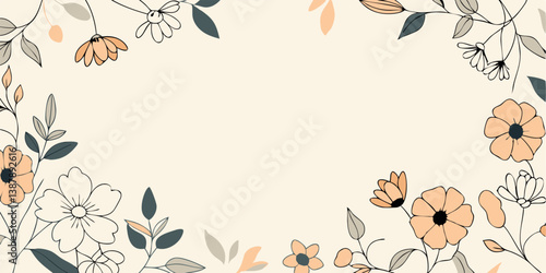 Floral background with free space for text