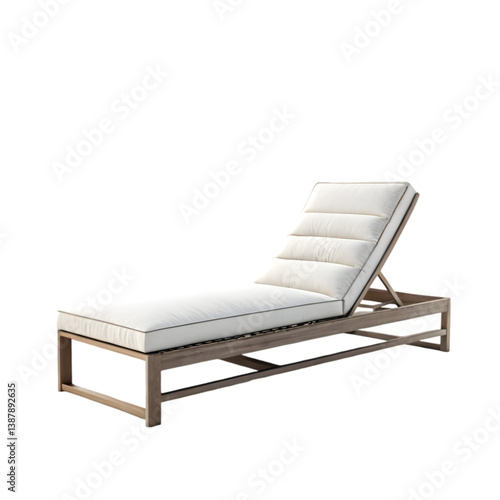 Outdoor Chaise Lounge: Patio Furniture on transparent background