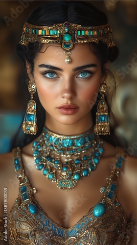 photorealistic portrait of a pharaoh with a background of detailed hieroglyphics,Egyptian aristocracy