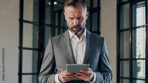 The Businessman with Tablet