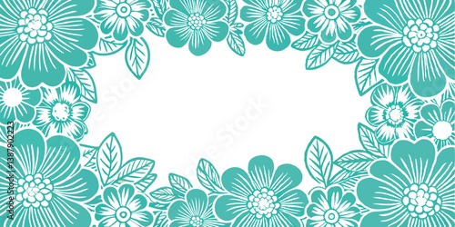 Floral background with free space for text