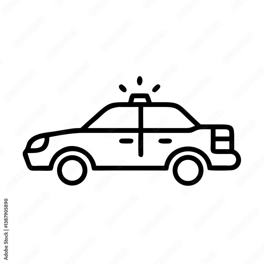 Obraz premium police car