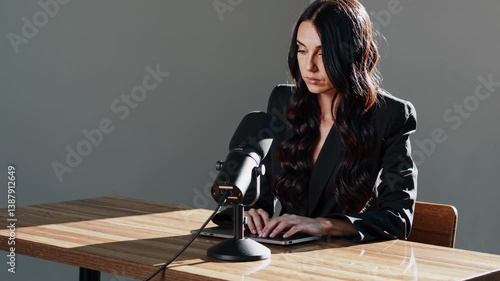 The Woman with Microphone