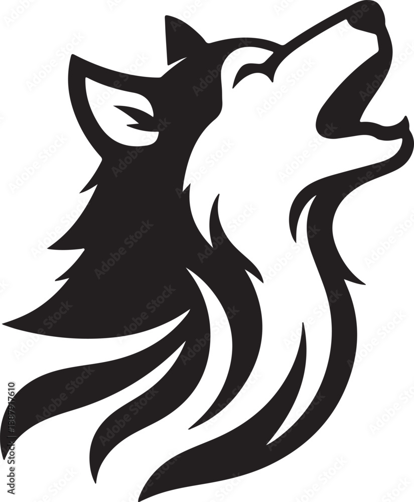 Obraz premium Husky logo design