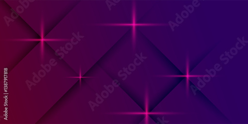 Modern premium geometric dark purple violet background design template. Cross shadow and light elements.