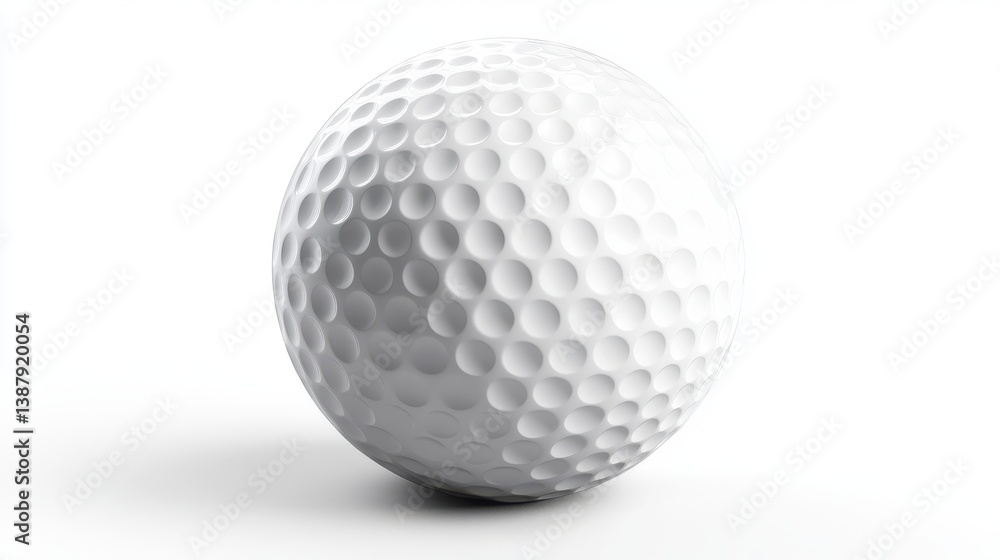 beautiful render of a white golf ball with dimples isolated on white background. beautiful render of a white golf ball with dimples isolated on white background.