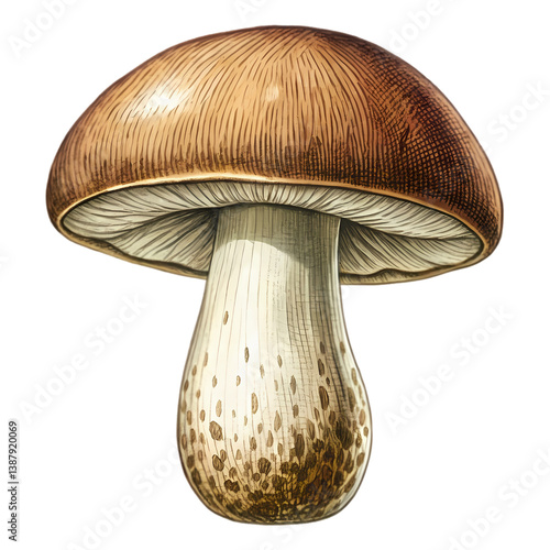 Brown Mushroom Image: High-Res Stock Photo isolated on transparent background