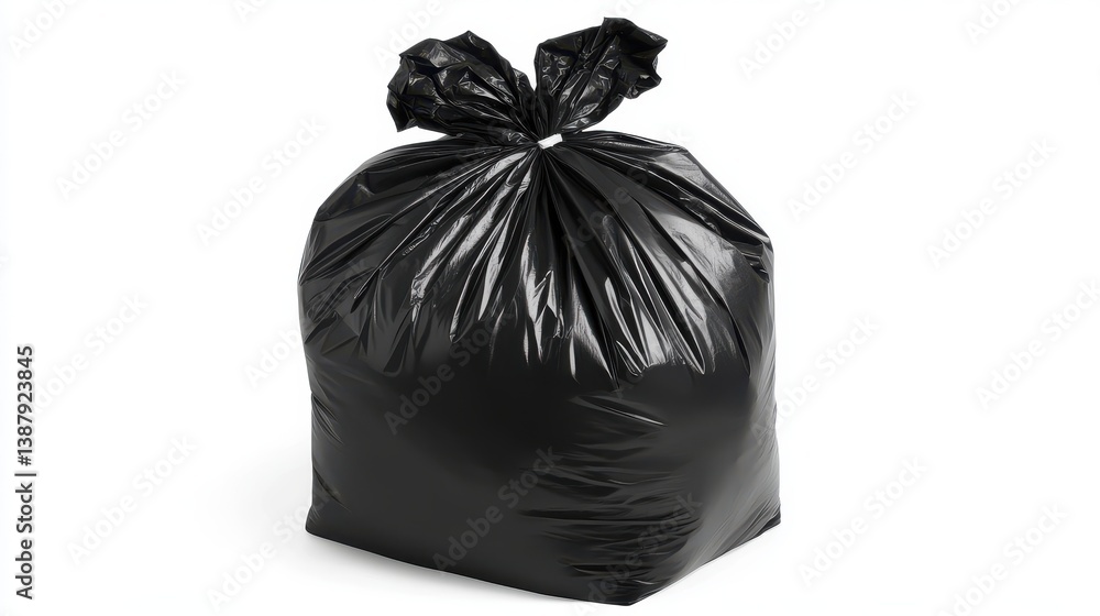 Black garbage bag isolated on white or white background, png. Black garbage bag isolated on white or white background, png.