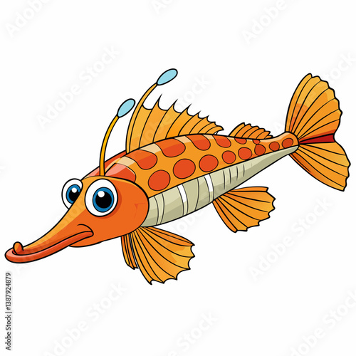 vector illustration of a fish
