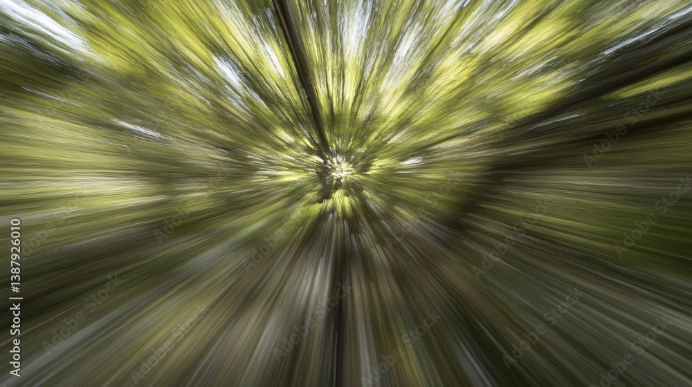 Obraz premium Abstract Trees with Motion Blur Capturing a Forest Experience