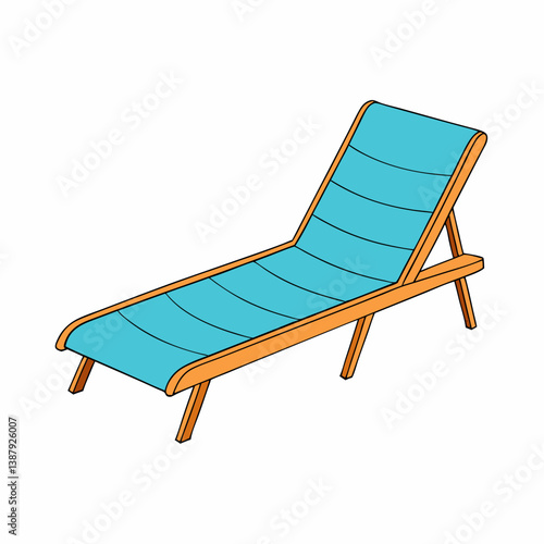 chaise longue on white background