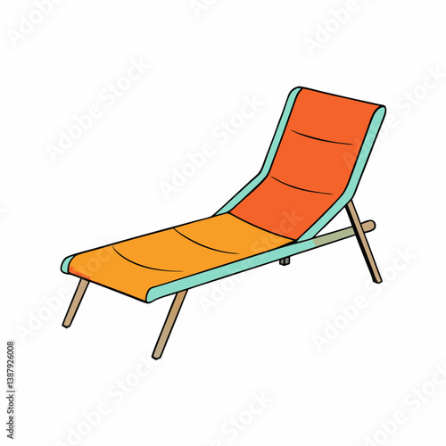 chaise longue on white background