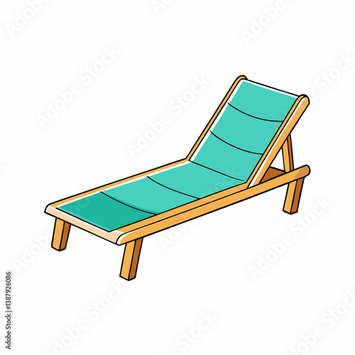 chaise longue on white background
