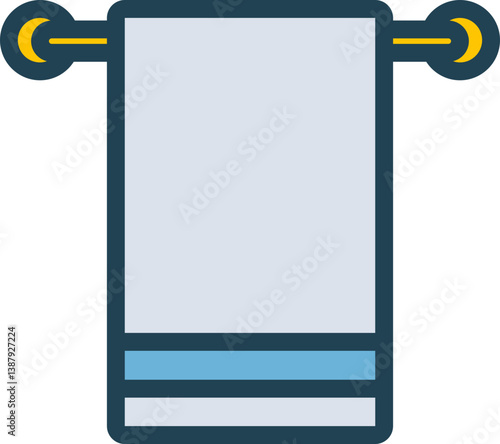 Towel Filled Line Icon