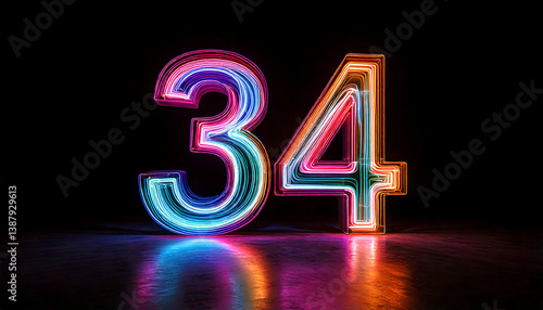 Digital Number 34