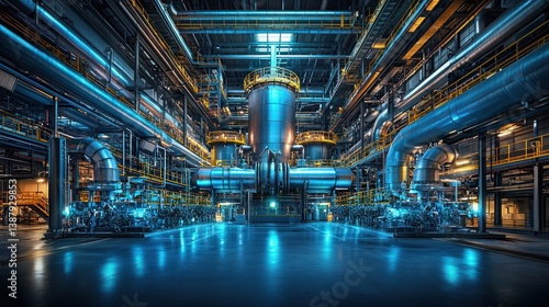 Industrial power plant interior