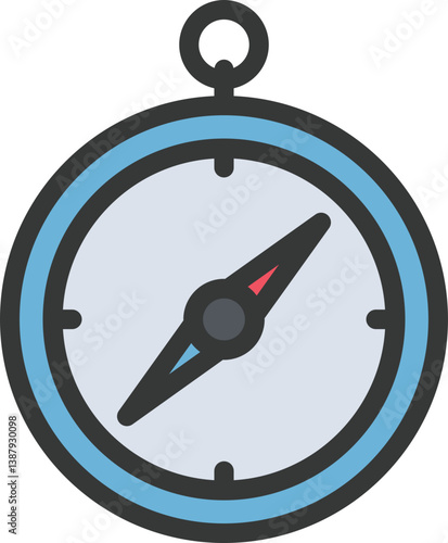 Free Download Compass Filled Line Icon - GFXLoad
