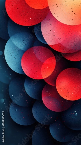 Vibrant Colorful Bubbles in Gradient Background: 3D Abstract Art with Fluid Waves