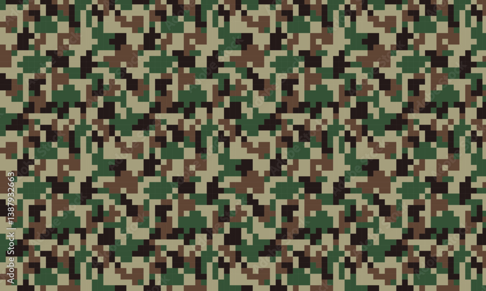 Fototapeta premium forest camouflage, seamless pattern vector illustration background.
