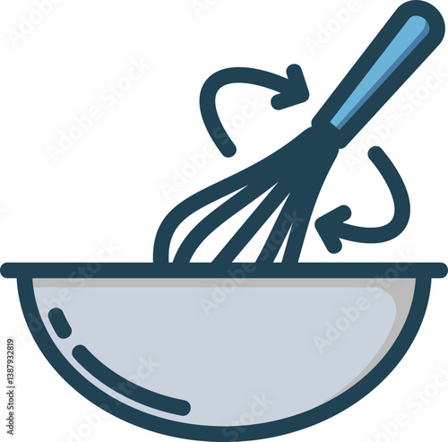 Cake Batter Filled Line Icon