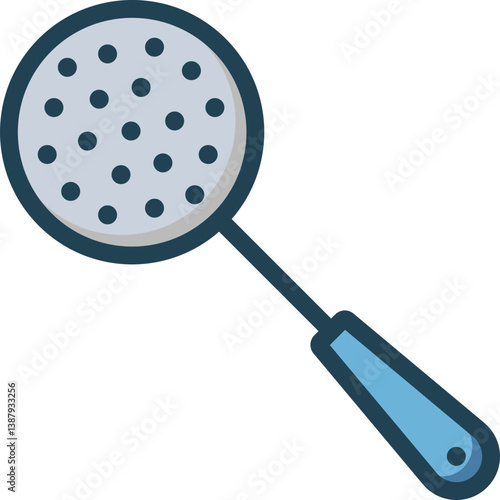 Strainer Tool Filled Line Icon