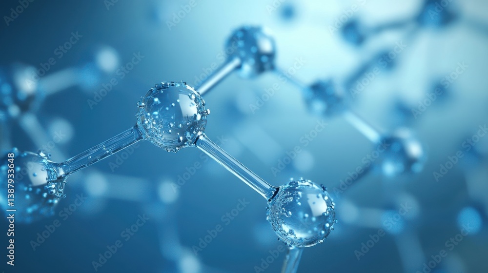blue molecule atoms structures on blue liquid serum background. Science Molecular water drop DNA Model Structure Atoms bacgkround Medical. blue molecule atoms structures on blue liquid serum background. Science Molecular water drop DNA Model Structure Atoms bacgkround Medical.