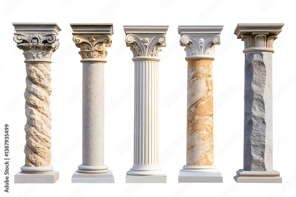 Classical Greek Architectural Columns Collection Classical Greek Architectural Columns Collection