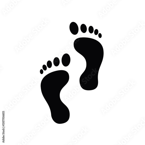 Feet, foot, footprints icon