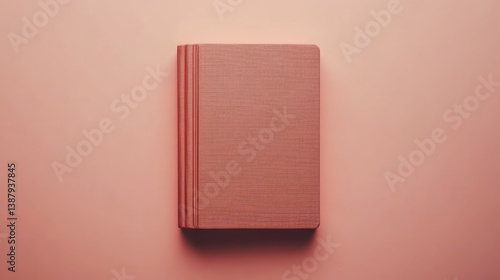 Pink book on pink background