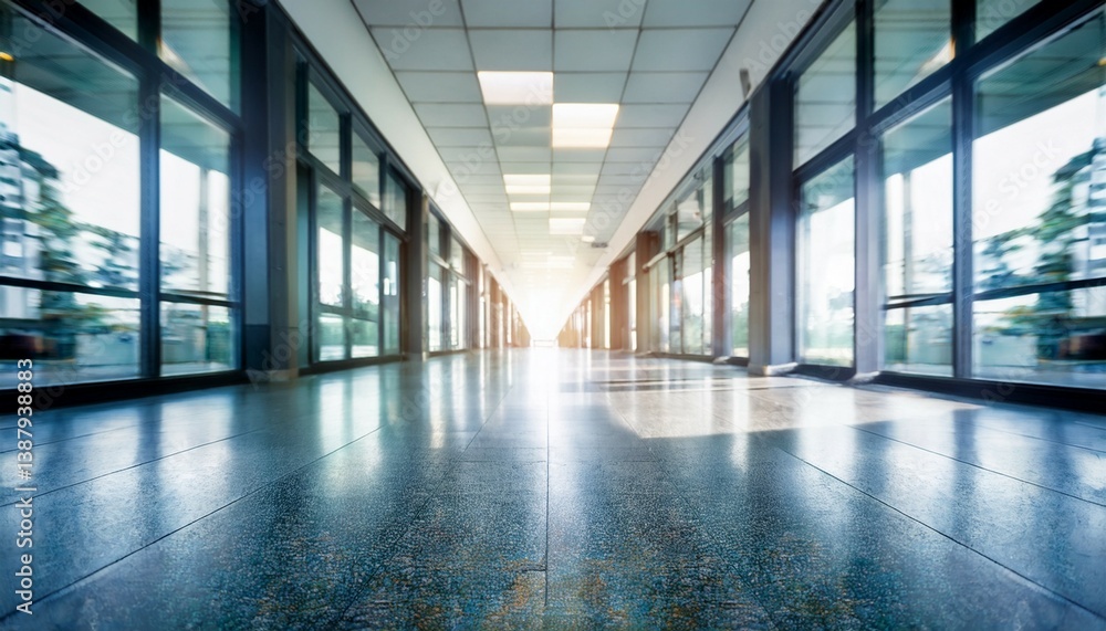 Fototapeta premium blurred office corridor with defocused effect ideal for business concept backdrop