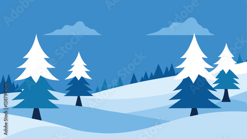 winter landscape with trees