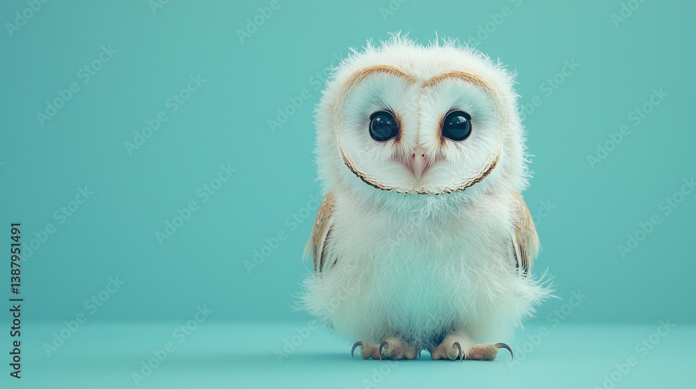 Obraz premium Cute owl chick