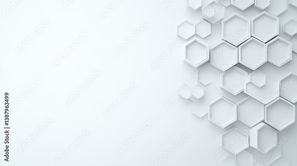 White Hexagon Pattern Minimalist Geometric Design High Resolution Wide Angle View 3D Rendered Texture Abstract Structure Bright White Background Suitable for Tech Presentations White Hexagon Pattern Minimalist Geometric Design High Resolution Wide Angle View 3D Rendered Texture Abstract Structure Bright White Background Suitable for Tech Presentations