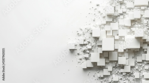 Abstract fluid white