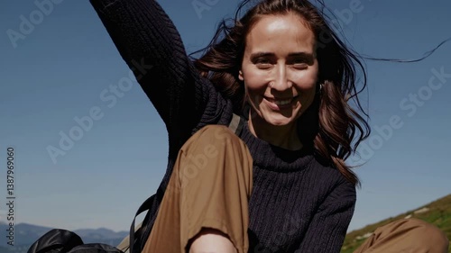 The Happy Woman Outdoors