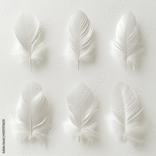 Plumas blancas decorativas