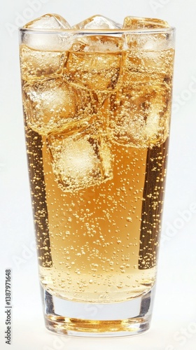 Obraz na płótnie Vaso de refresco con hielo w salonie