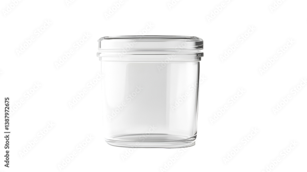 Clear Glass Jar with Lid Simple Storage Container Clean Design