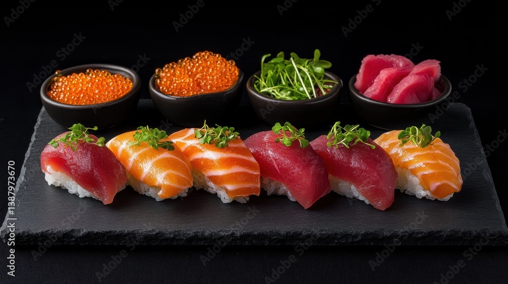 Sushi variedad presentación elegante