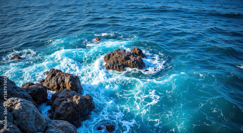 Obraz premium waves on the rocks